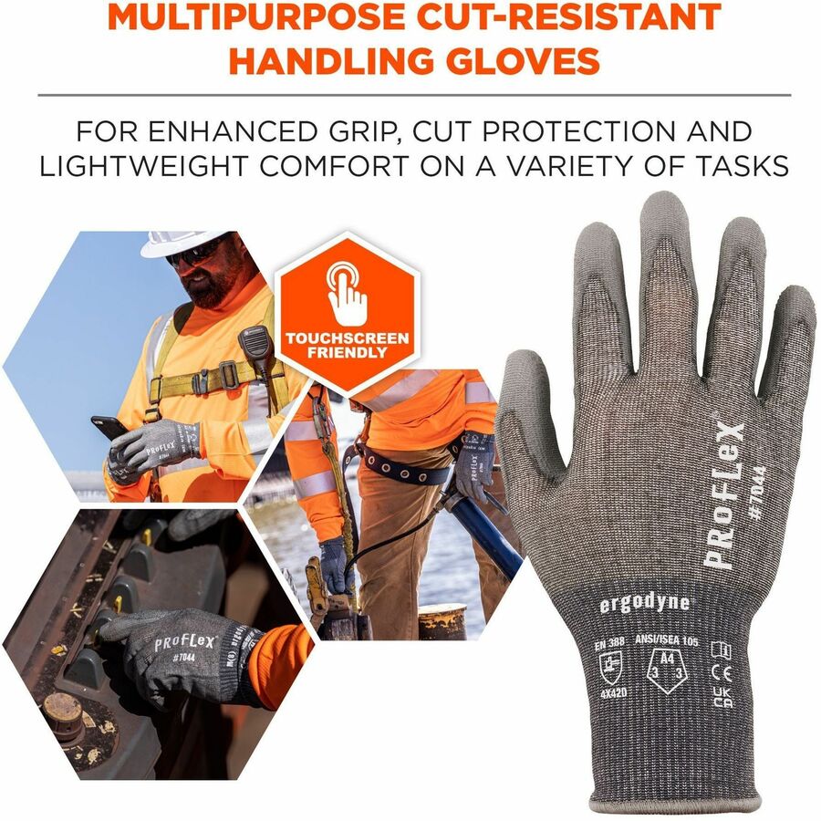 Ergodyne 7044 PU-Coated Cut-Resistant Gloves