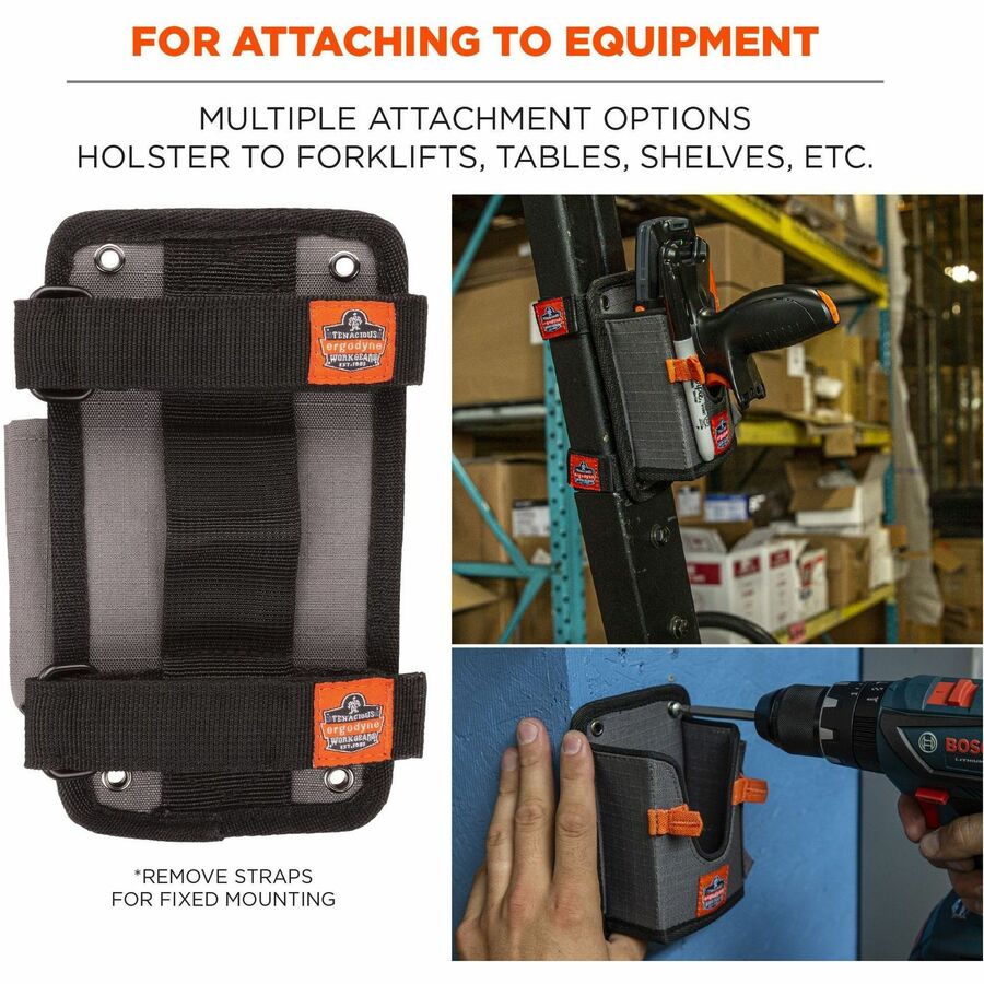 Ergodyne Squids 5543 Mounting Carrier for Bar Code Scanner, Tool, Mobile Computer - Gray