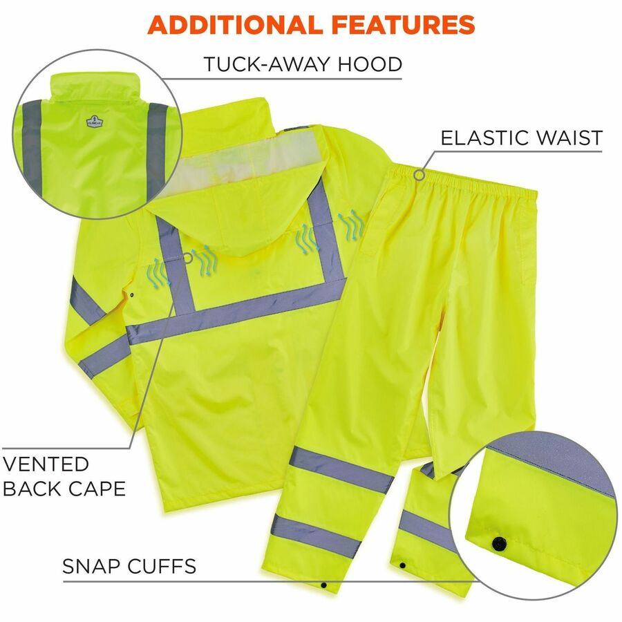 Ergodyne GloWear 8376K Hi-Vis Rain Suit Kits