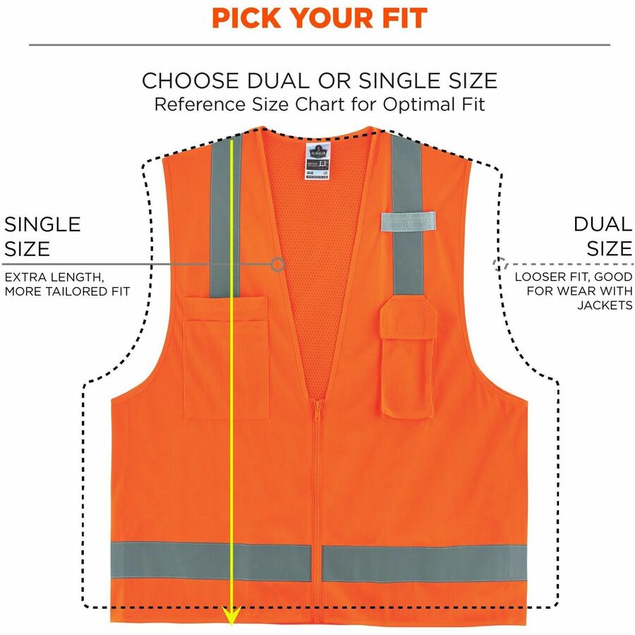 Ergodyne GloWear 8249Z Hi-Vis Surveyors Vest