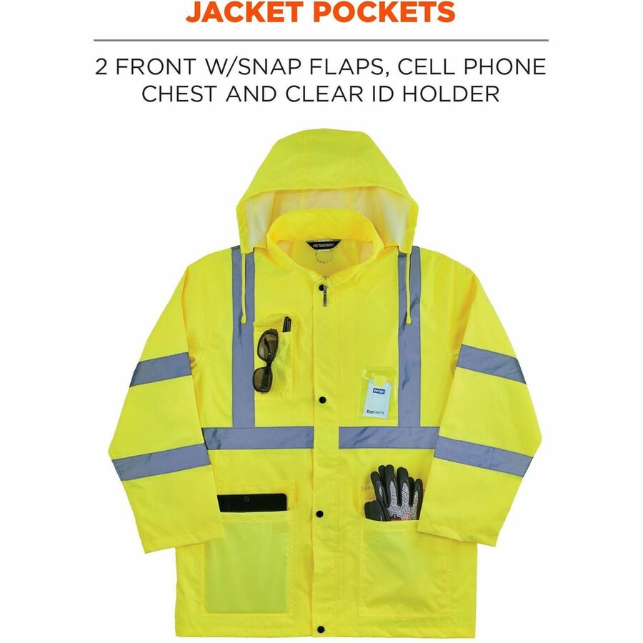 Ergodyne GloWear 8376K Hi-Vis Rain Suit Kits
