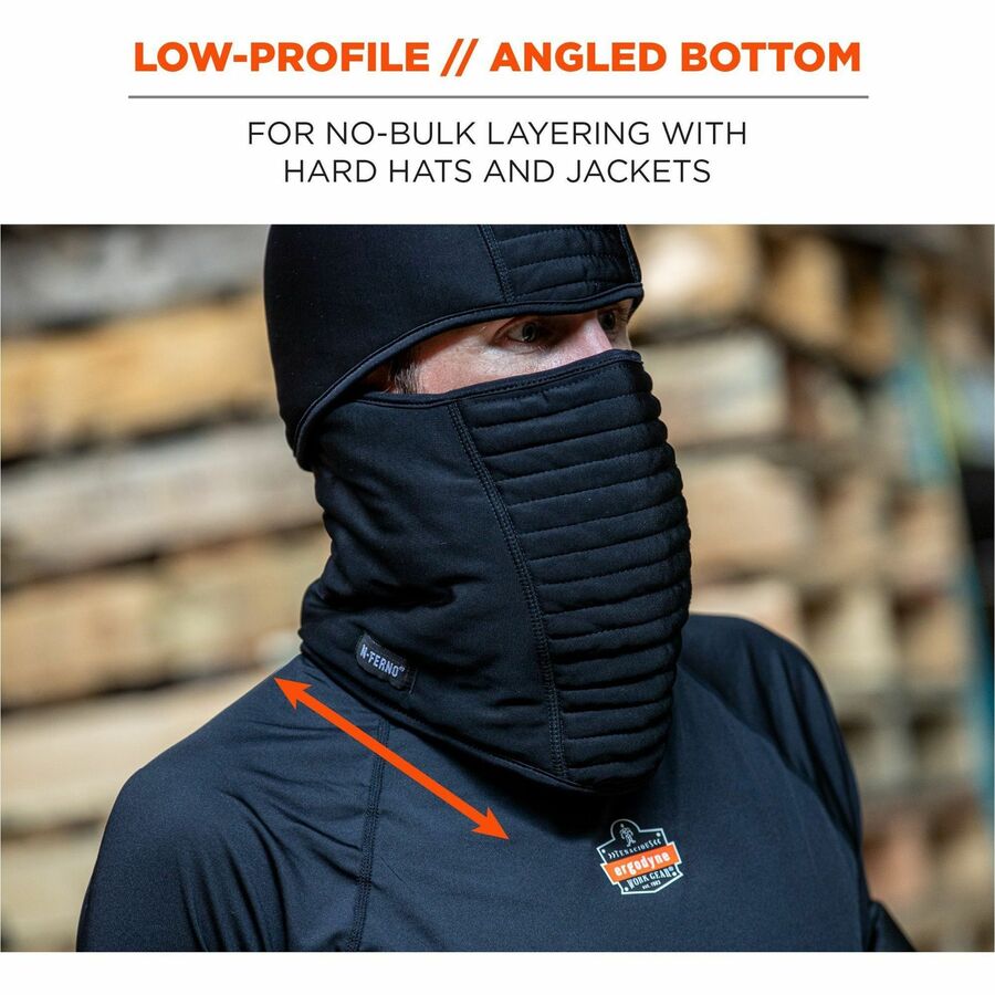 Ergodyne 6955 Insulated Balaclava Face Mask - 3-Layer, Spandex, Polartec Power Grid