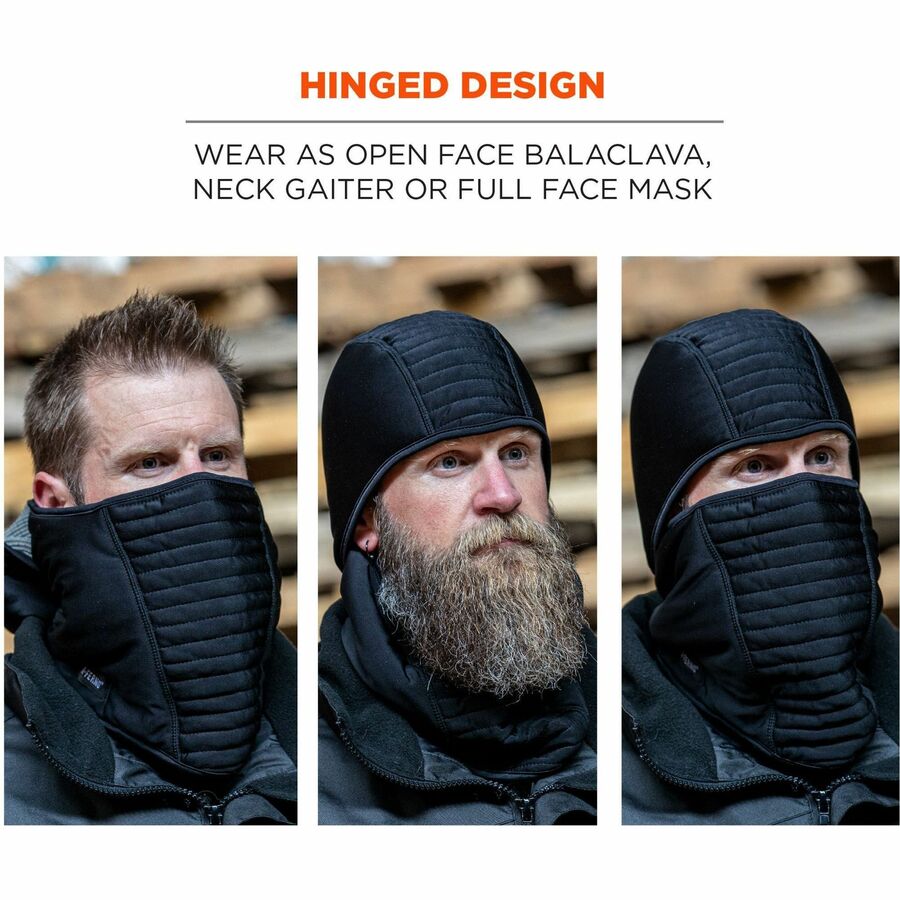 Ergodyne 6955 Insulated Balaclava Face Mask - 3-Layer, Spandex, Polartec Power Grid