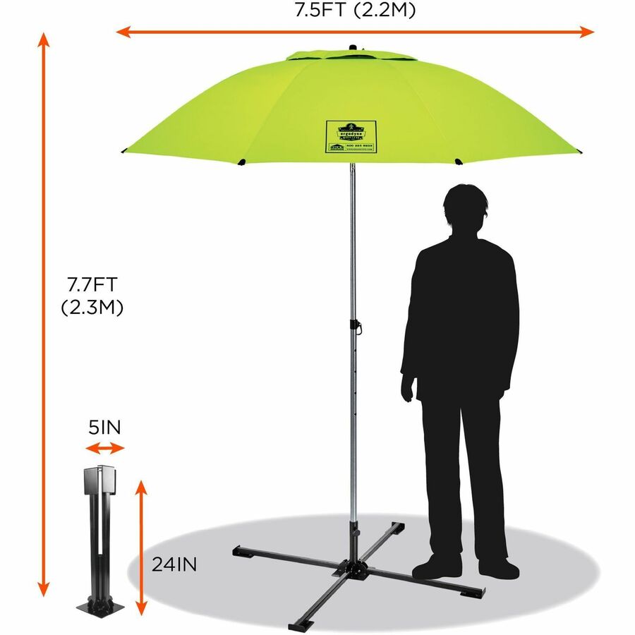 Ergodyne SHAX 6199 Lightweight Work Umbrella and Stand Kit