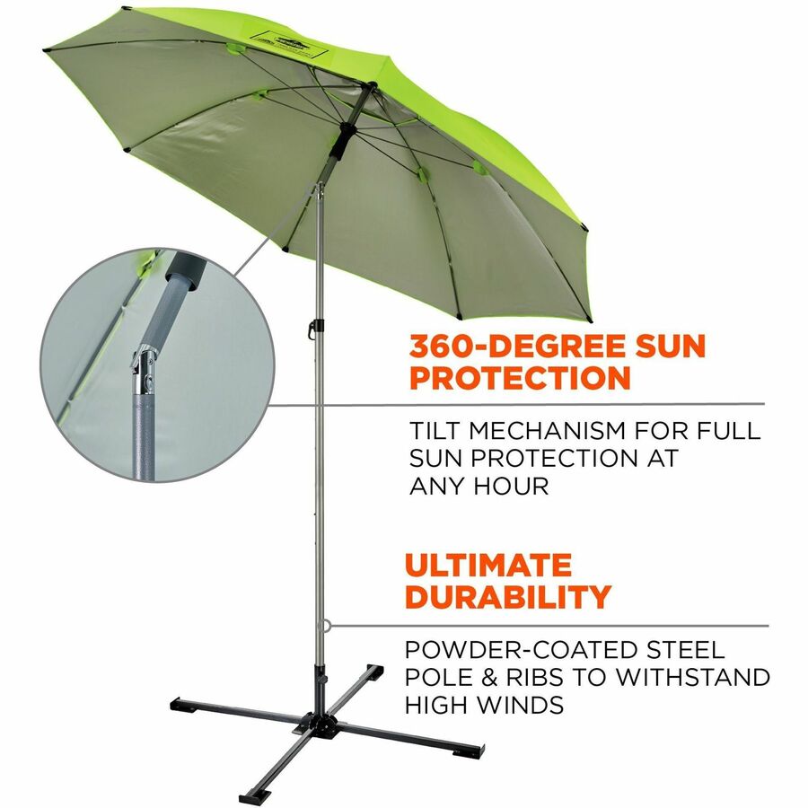 Ergodyne SHAX 6199 Lightweight Work Umbrella and Stand Kit