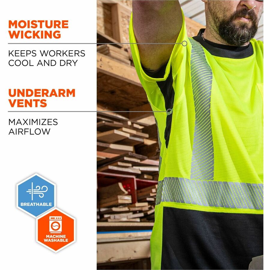 Ergodyne 8283BK Lightweight Hi-Vis T-Shirt
