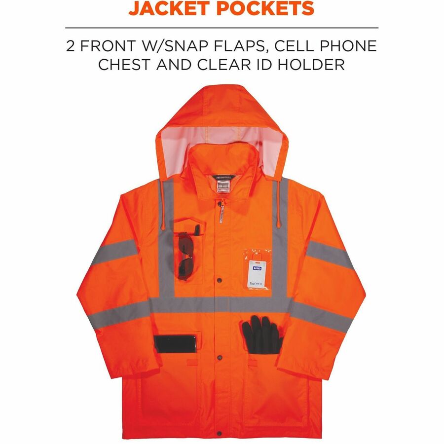 Ergodyne GloWear 8376K Hi-Vis Rain Suit Kits