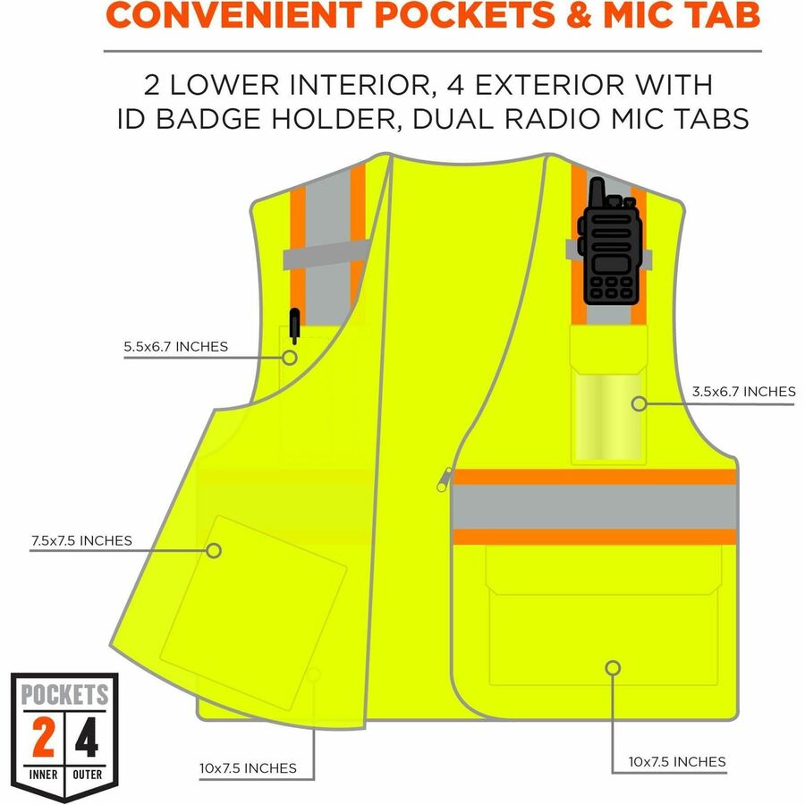 Ergodyne 8246Z 2-Tone High-Visibility Safety Vest