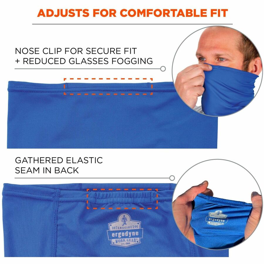 Ergodyne 6482 Cooling Neck Gaiter Bandana with Rechargeable Phase Change Ice Packs