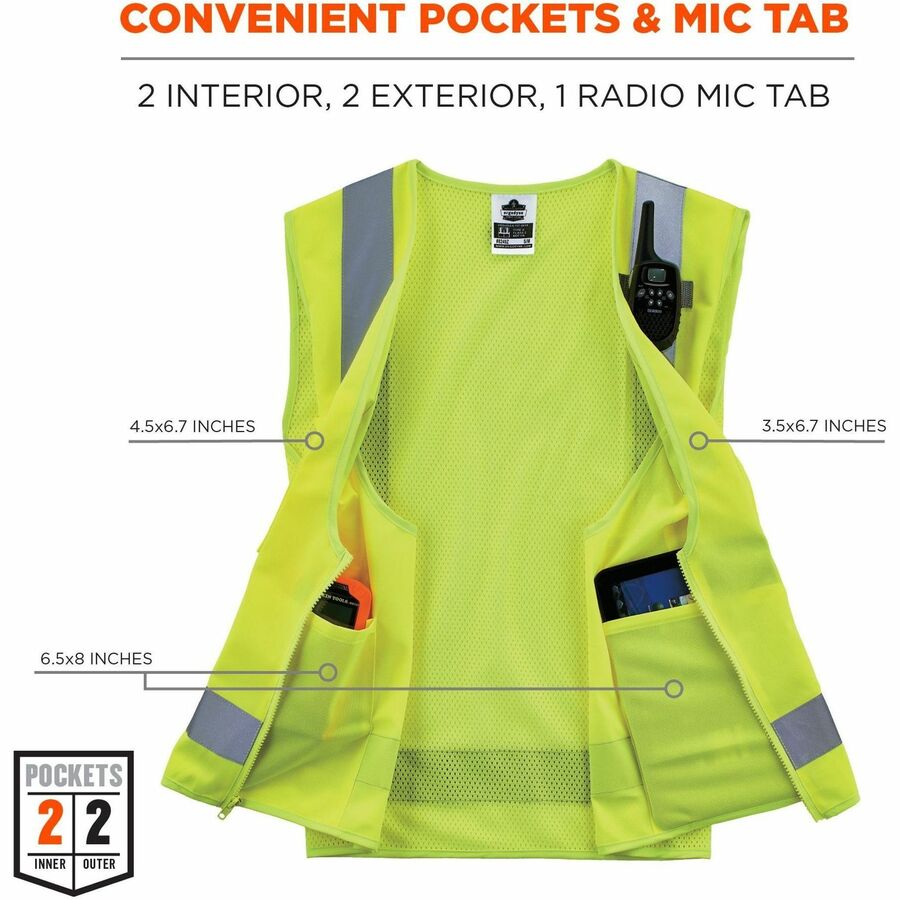 Ergodyne GloWear 8249Z Hi-Vis Surveyors Vest