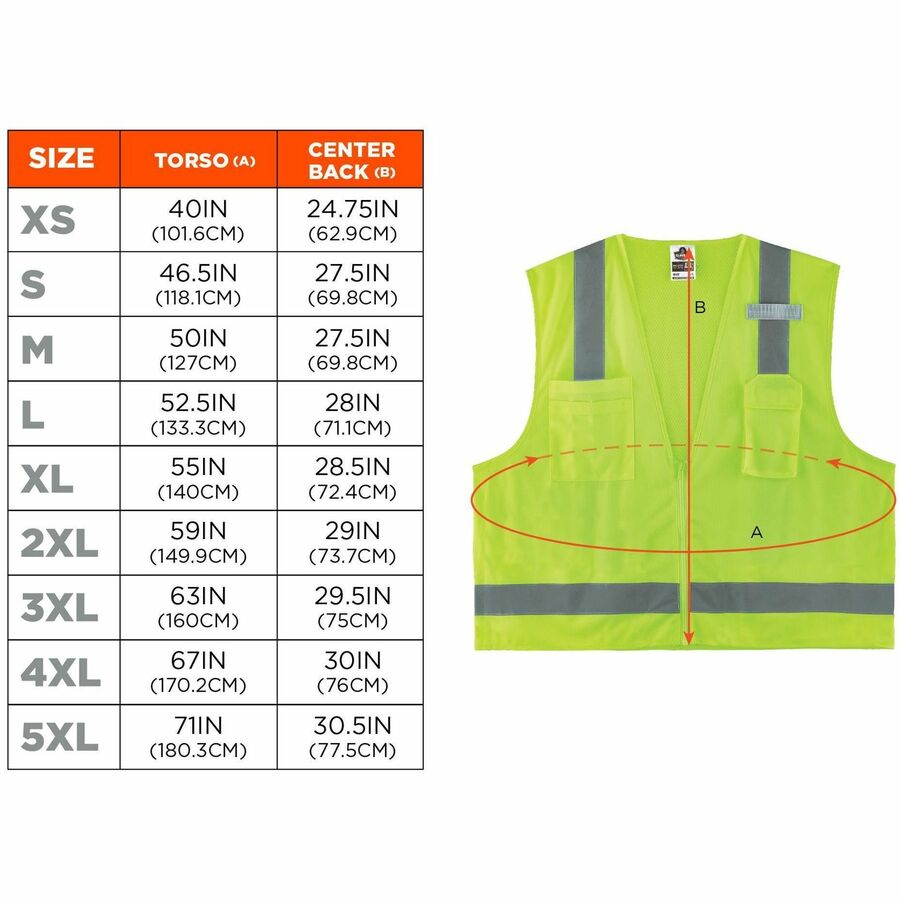 Ergodyne GloWear 8249Z Hi-Vis Surveyors Vest