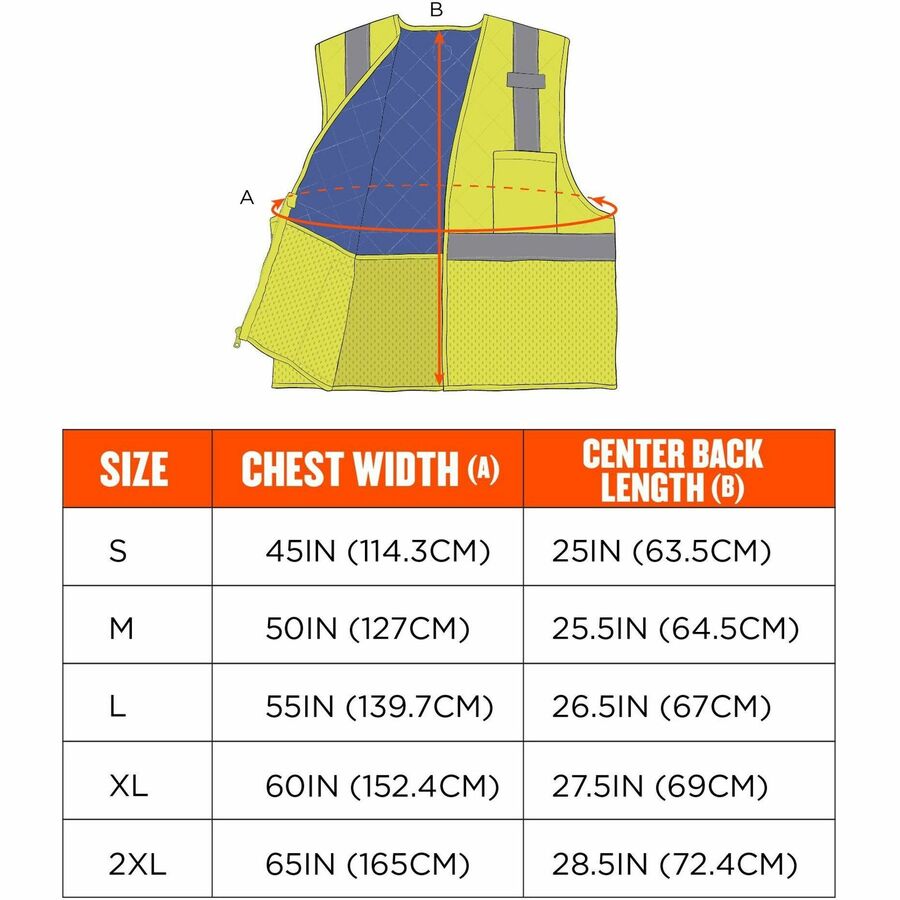 Ergodyne Chill-Its 6668 Hi-Vis Safety Cooling Vest