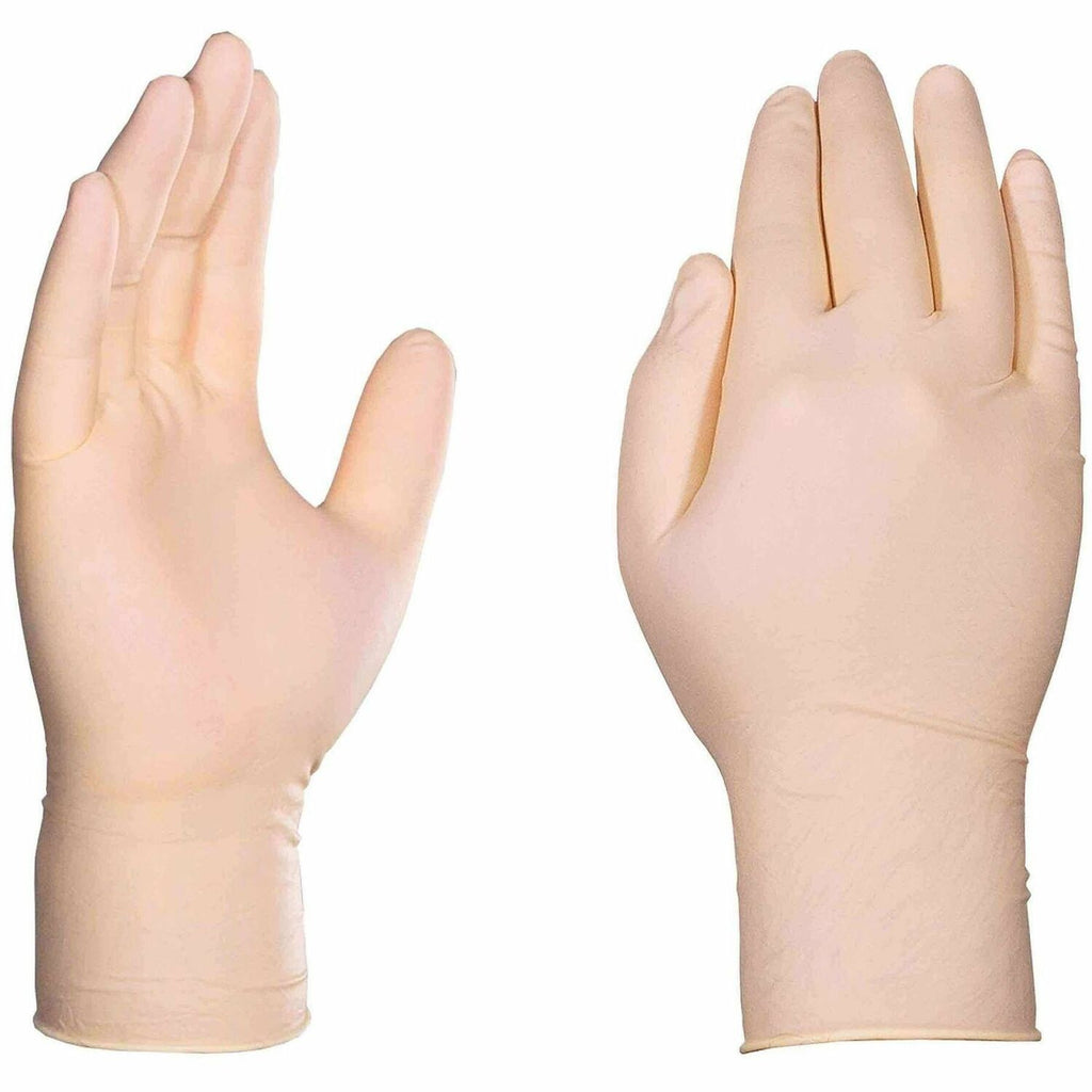 Ammex Gloveworks Ivory Latex PF Ind SM Gloves ILHD