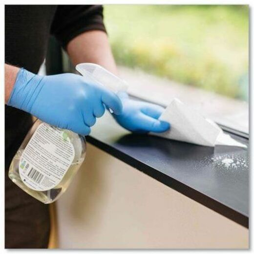 Ammex Gloveworks Blue Nitrile PF Ind SM Gloves