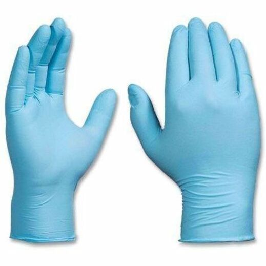 Ammex Gloveworks Blue Nitrile PF Ind MD Gloves
