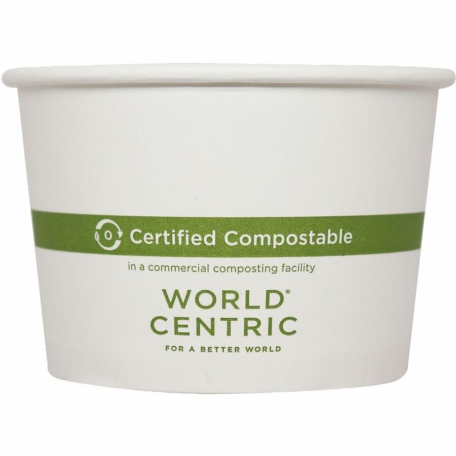 World Centric Compostable White Paper Bowl