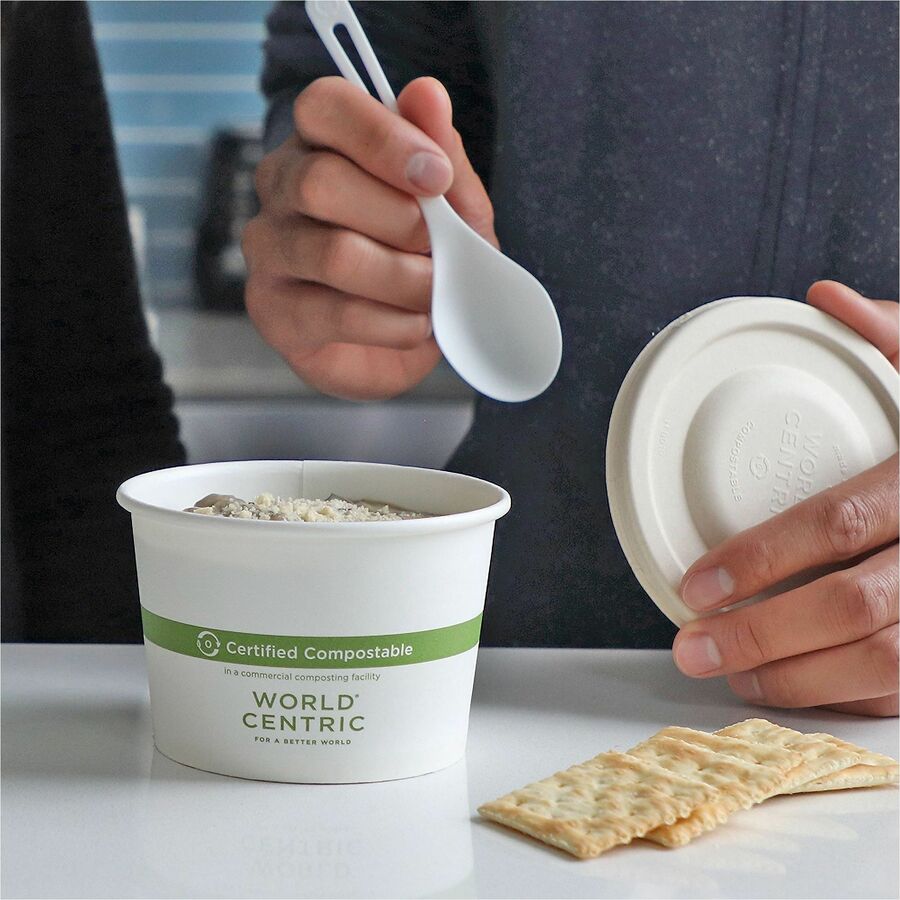World Centric Compostable White Paper Bowl