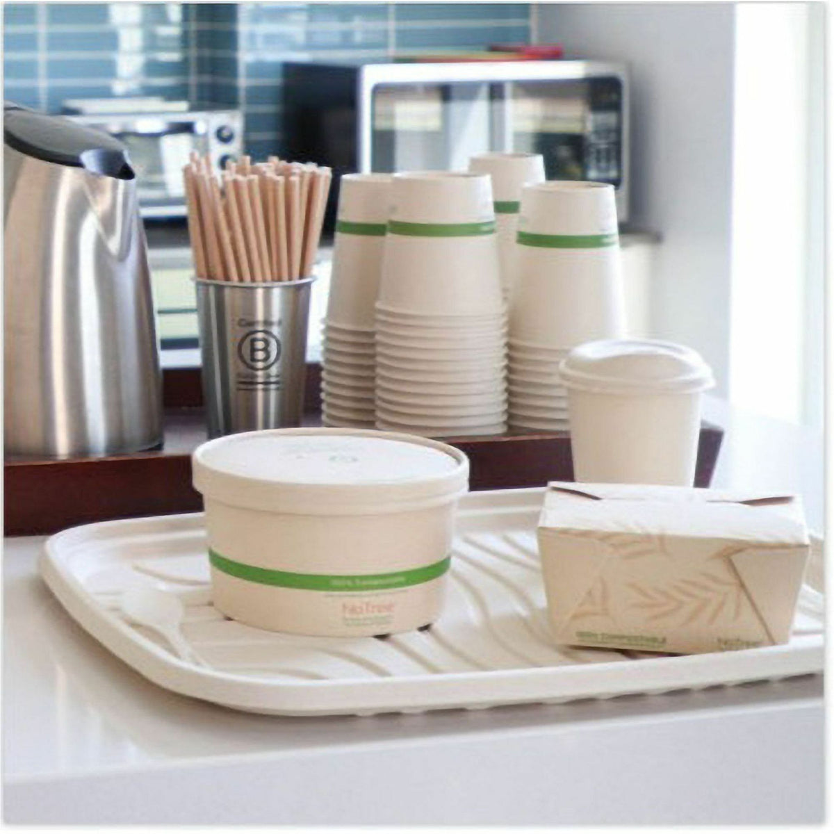 World Centric Compostable Fiber Trays