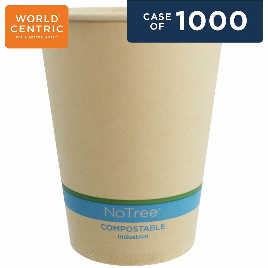 World Centric NoTree Compostable Paper Cold Cups