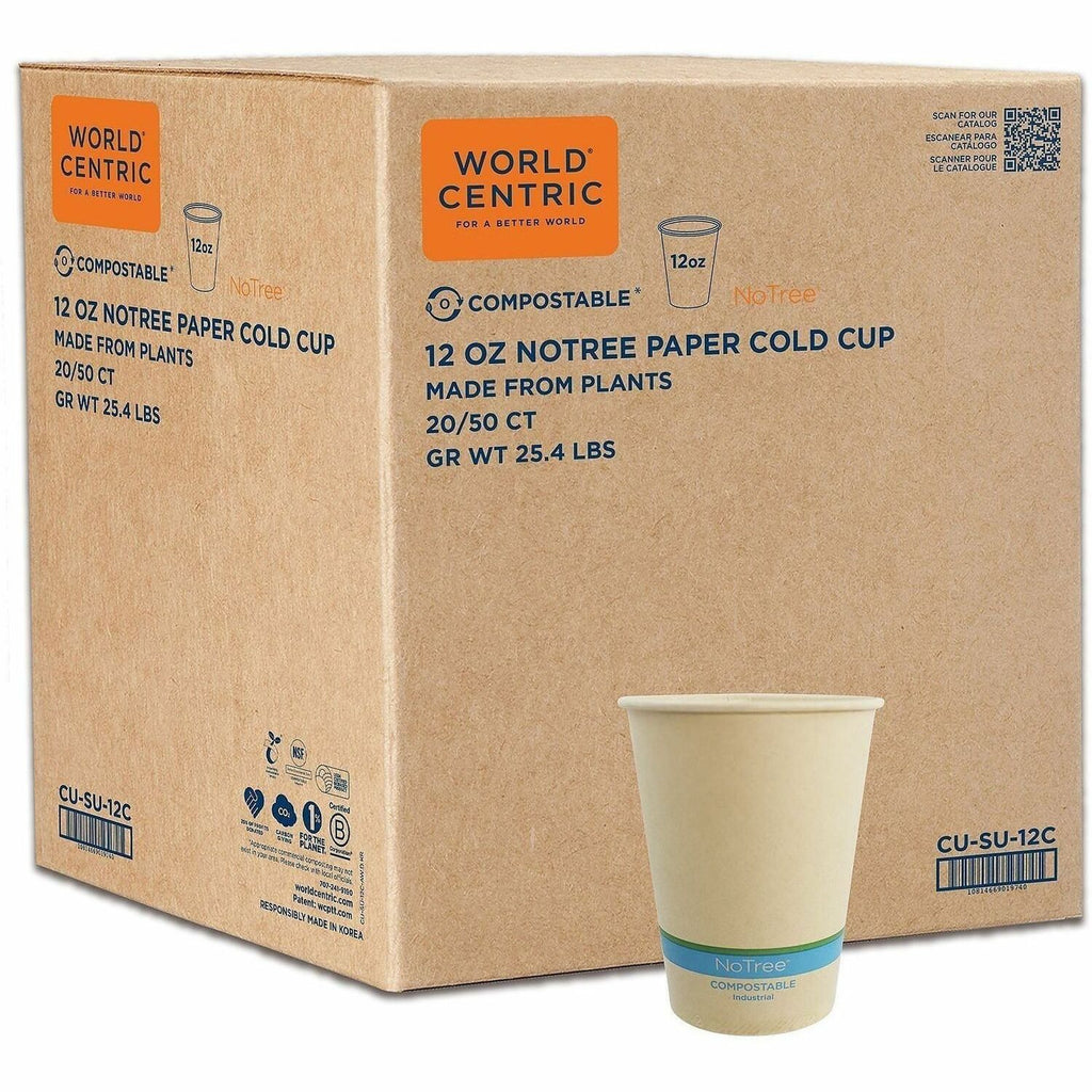 World Centric NoTree Compostable Paper Cold Cups