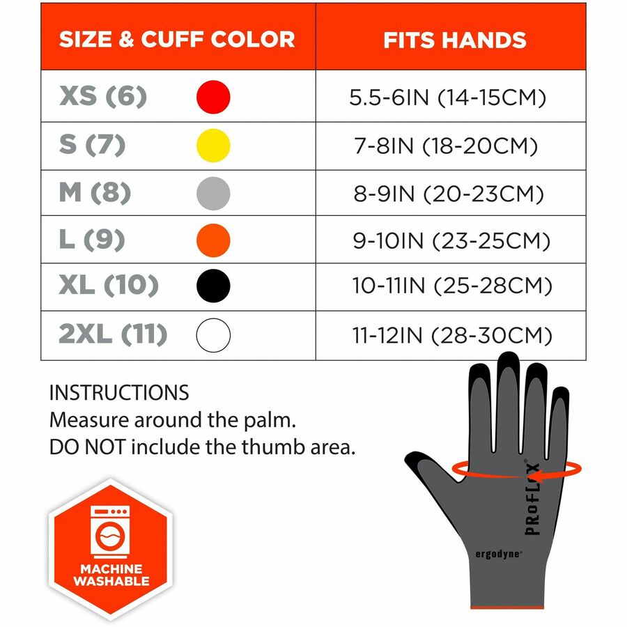 Ergodyne ProFlex 7000 Nitrile-Coated Gloves