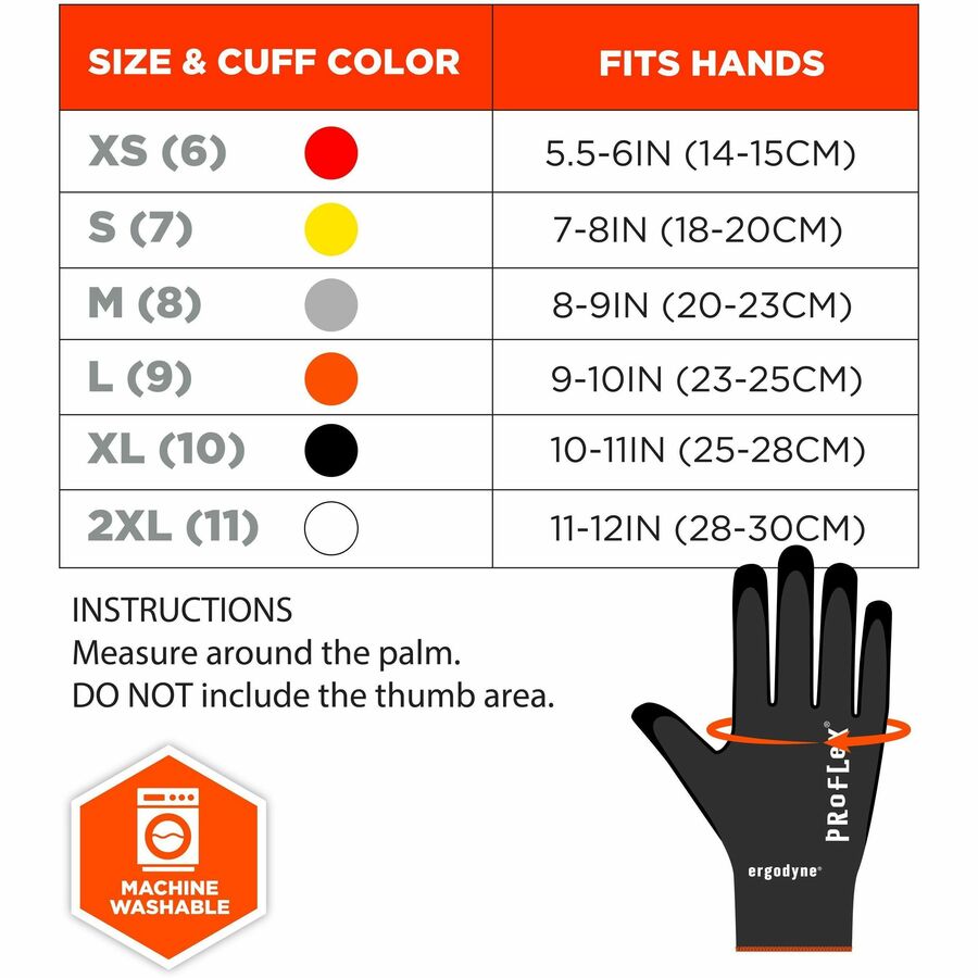 Ergodyne ProFlex 7001 Nitrile-Coated Gloves