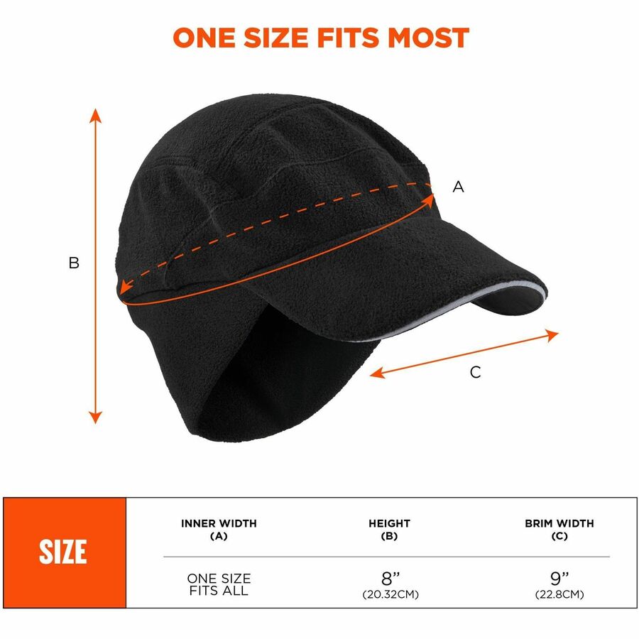 Ergodyne 6807 Winter Baseball Cap with Ear Flaps