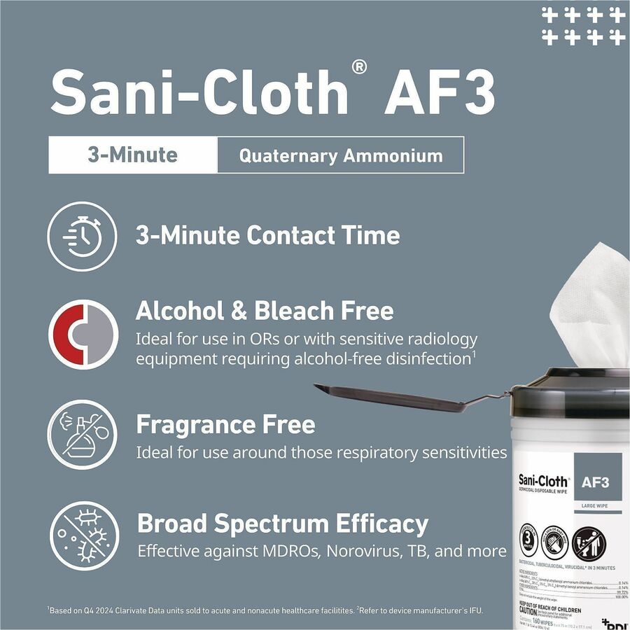 PDI Sani-Cloth AF3 Germicidal Wipes