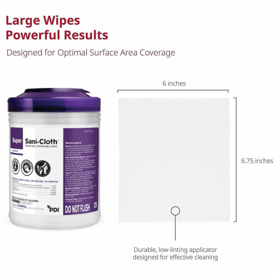 PDI Super Sani-Cloth Germicidal Disposable Wipe