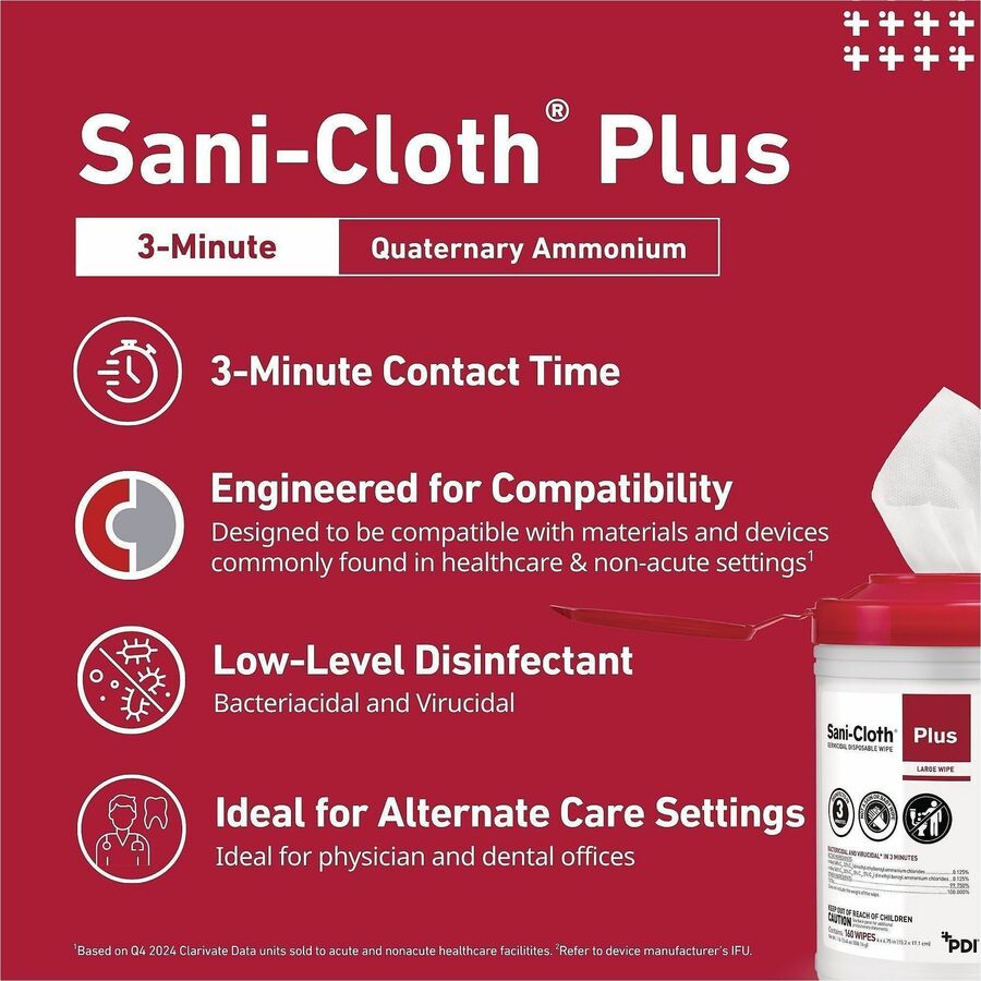 PDI Sani-Cloth Plus Germicidal Disposable Cloth
