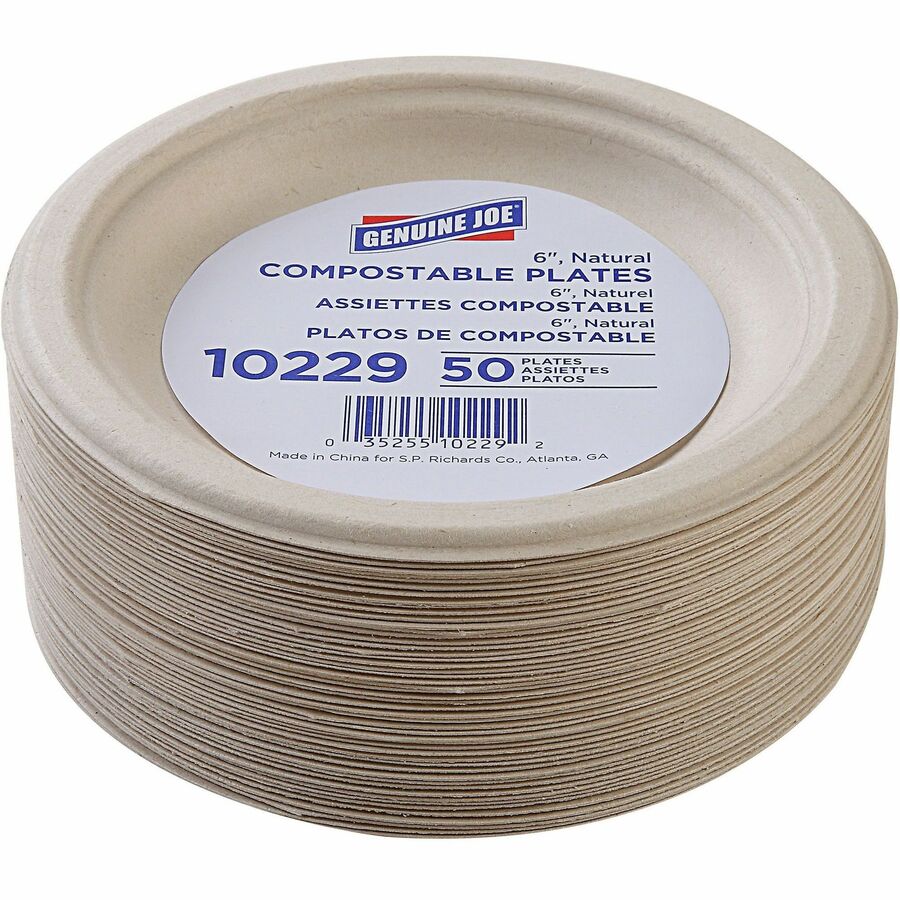 Genuine Joe 6" Compostable Plates