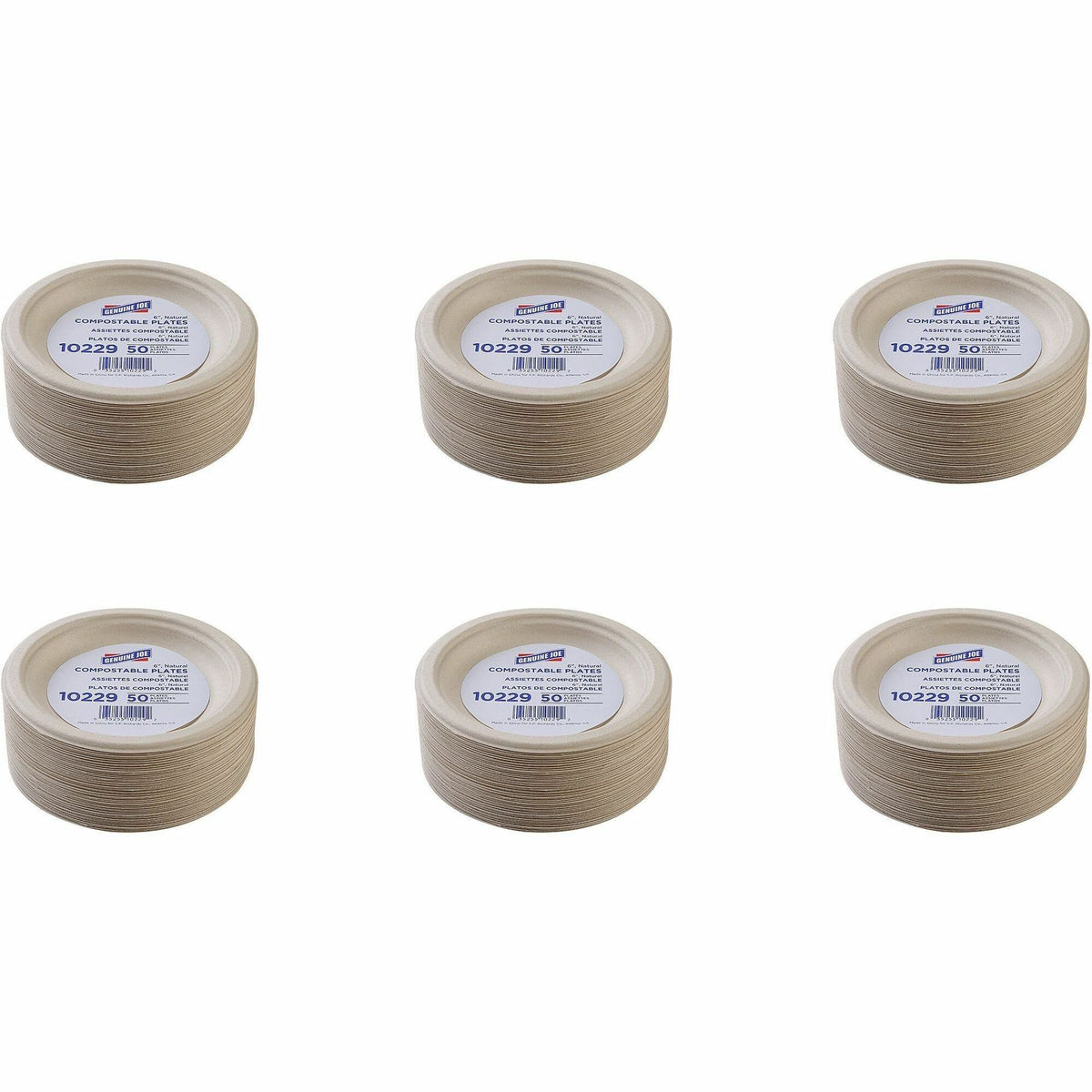 Genuine Joe 6" Compostable Plates