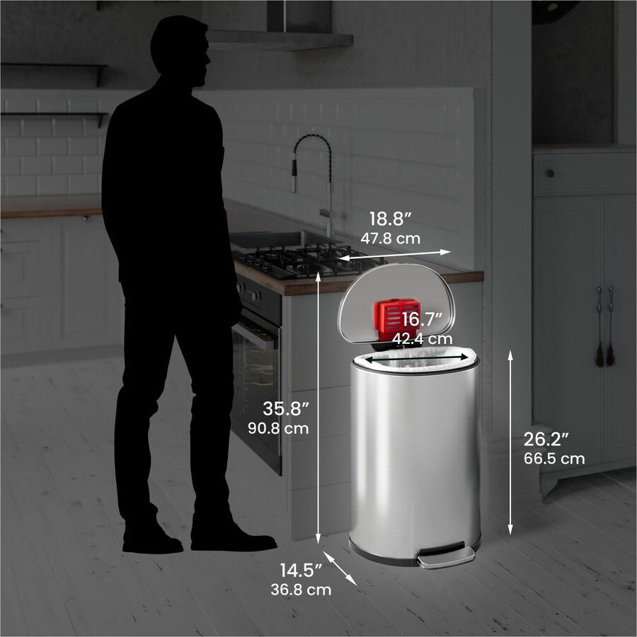 HLS Commercial Fire-Rated Soft Step Trash Can
