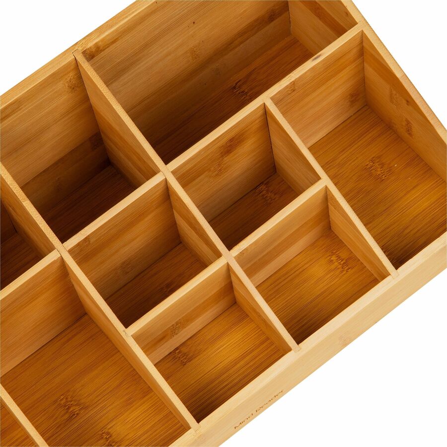 Mind Reader Bali 11-Compartment Bamboo Organizer