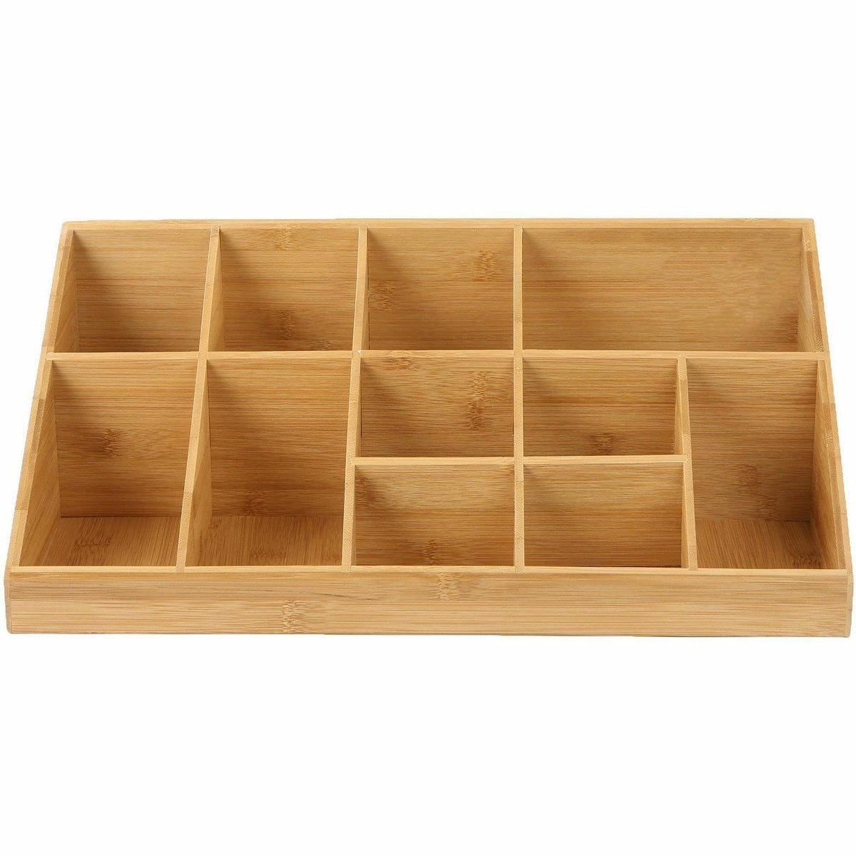 Mind Reader Bali 11-Compartment Bamboo Organizer