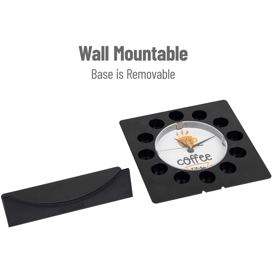 Mind Reader Anchor Coffee Pod Holder with Clock
