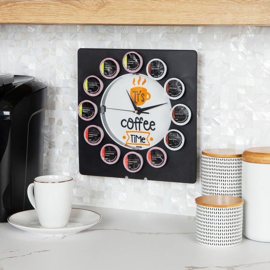 Mind Reader Anchor Coffee Pod Holder with Clock