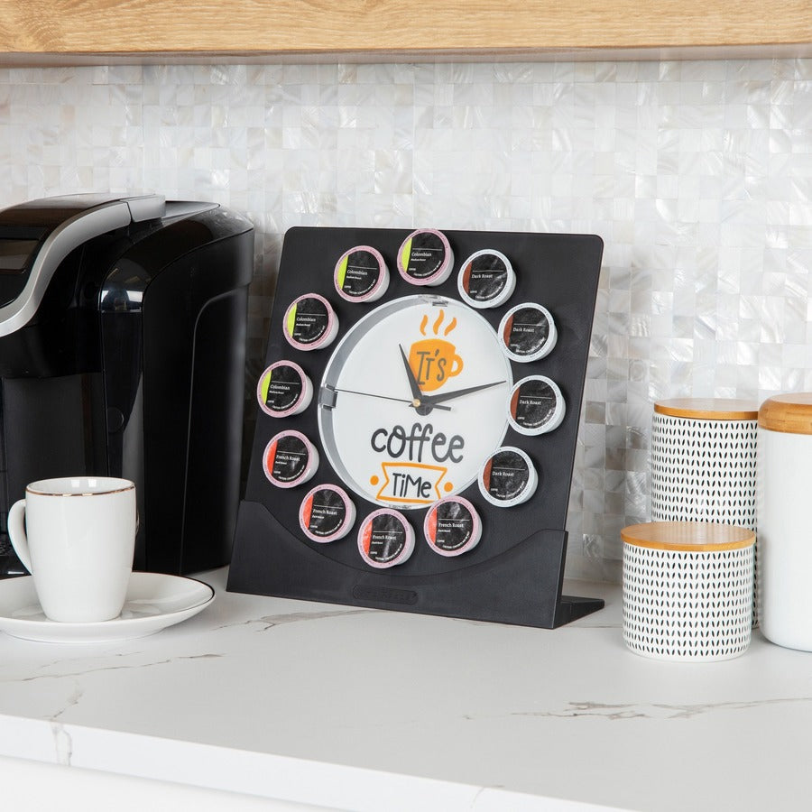 Mind Reader Anchor Coffee Pod Holder with Clock