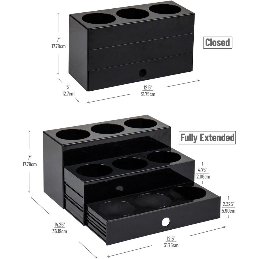 Mind Reader 9-Compartment Nested Syrup Bottle Holder