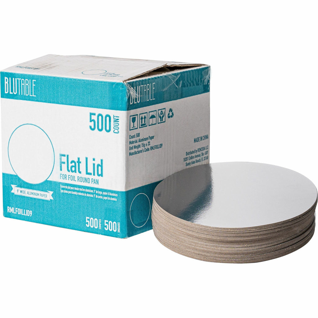 BluTable 9" Round Foil Pan Flat Board Lids