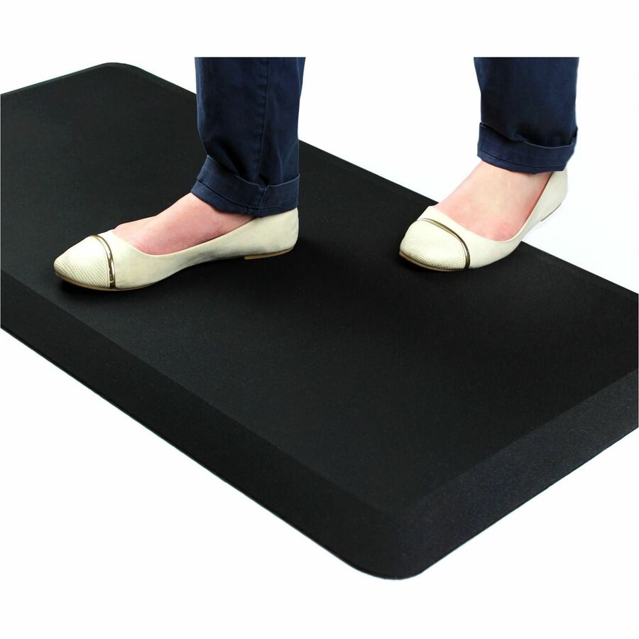 Floortex Black Standing Comfort Mat - 16" x 24"
