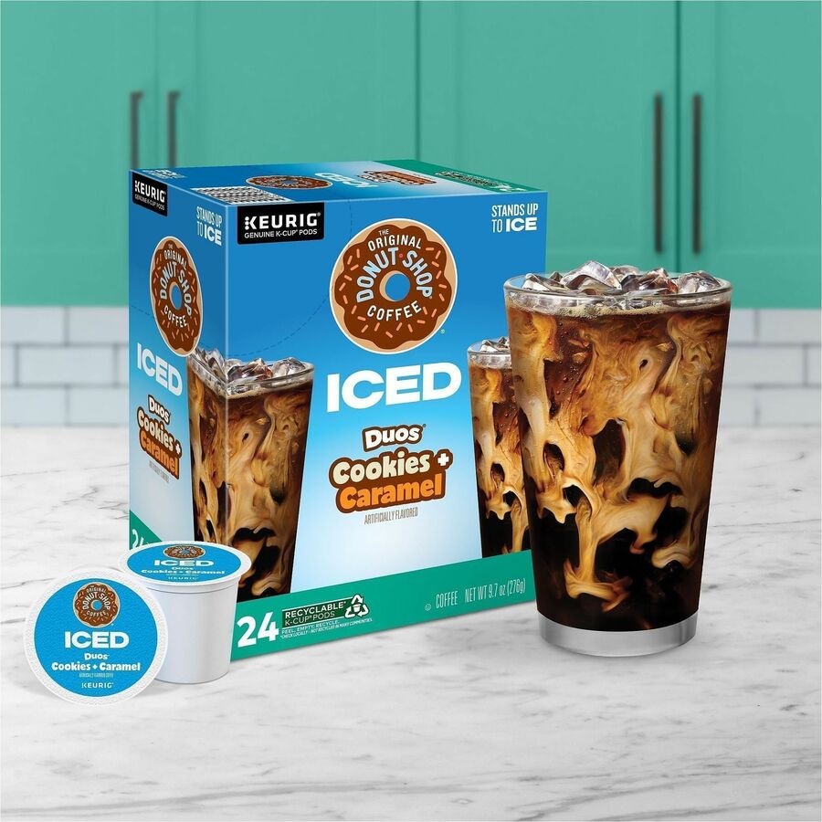 The Original Donut Shop® K-Cup Iced Duos Cookies and Caramel Coffee