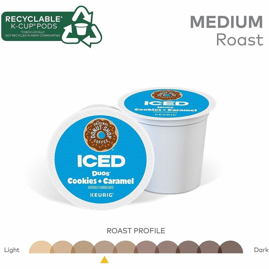 The Original Donut Shop® K-Cup Iced Duos Cookies and Caramel Coffee