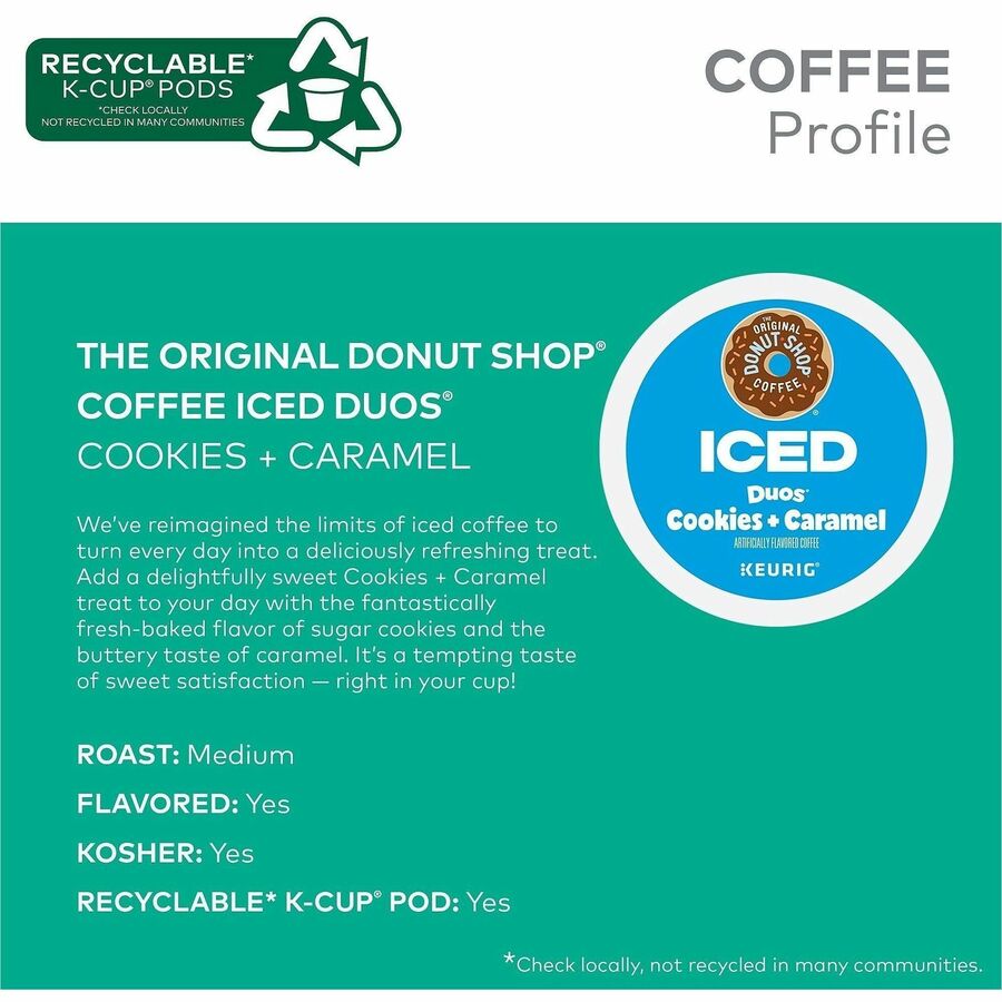 The Original Donut Shop® K-Cup Iced Duos Cookies and Caramel Coffee