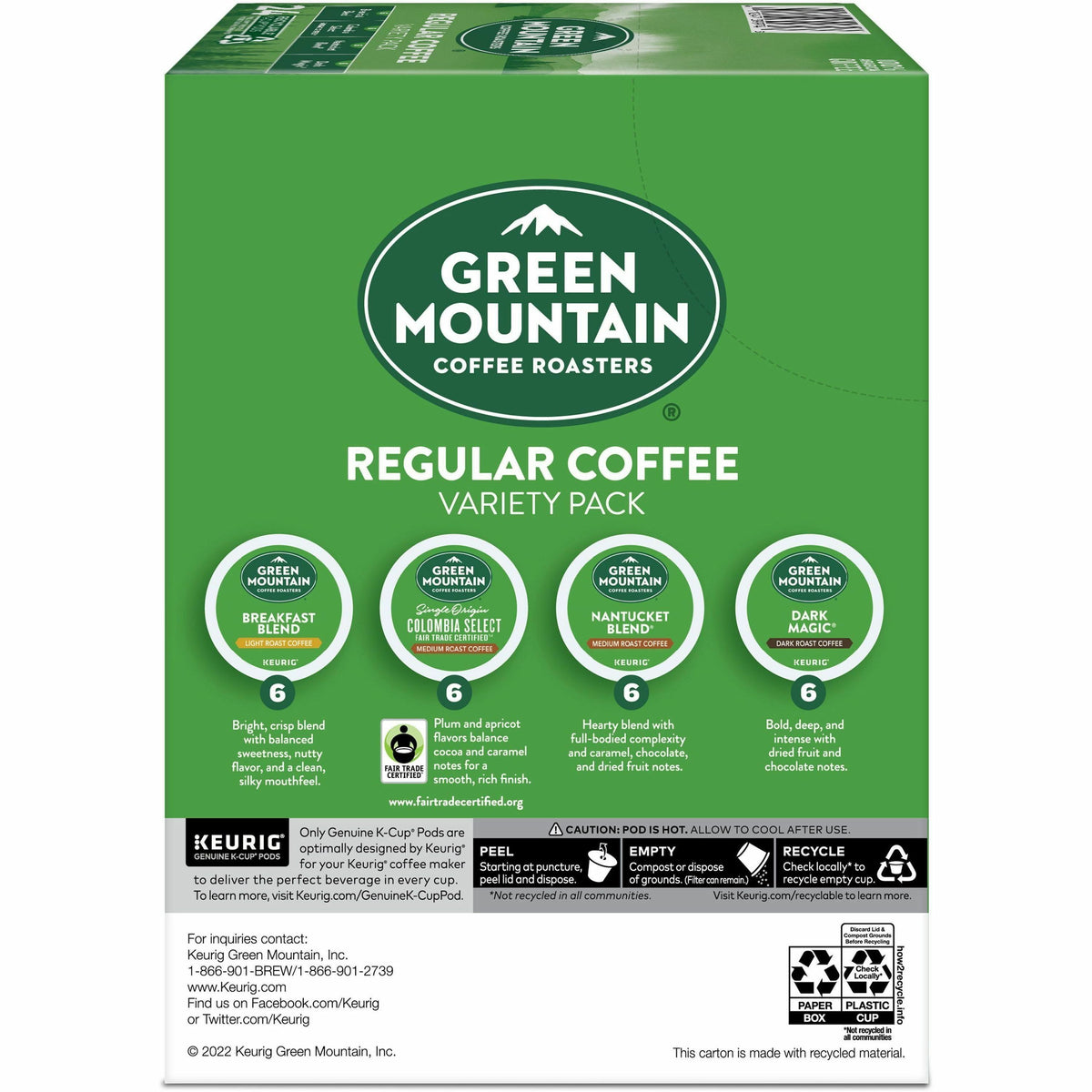 Green Mountain Coffee Roasters® K-Cup Regular Coffee Variety Pack