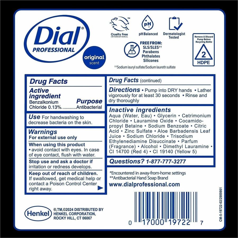 Dial Professional Antibacterial Foaming Hand Wash