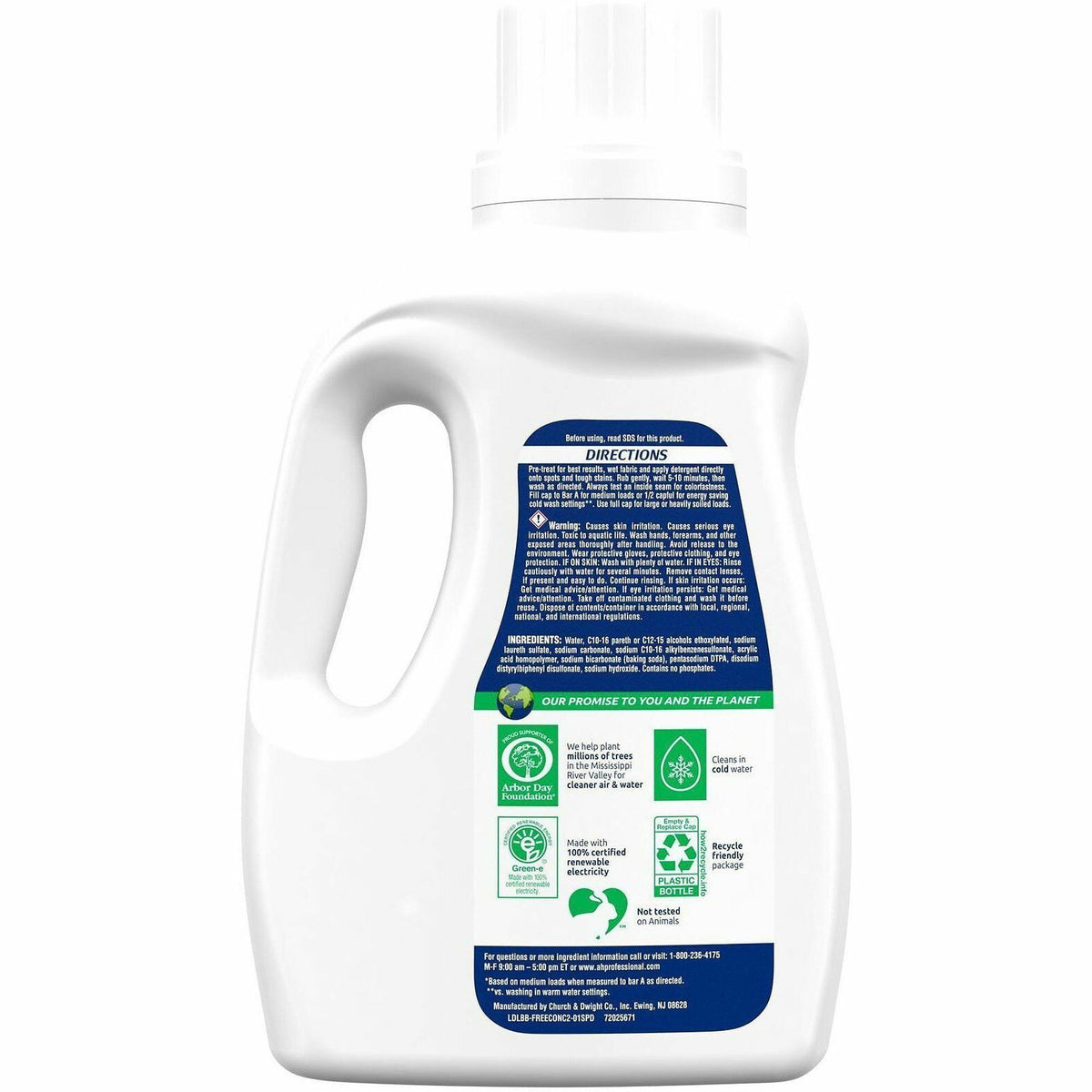 Arm & Hammer Free & Clear Liquid Detergent - 50 loads - HE Formula