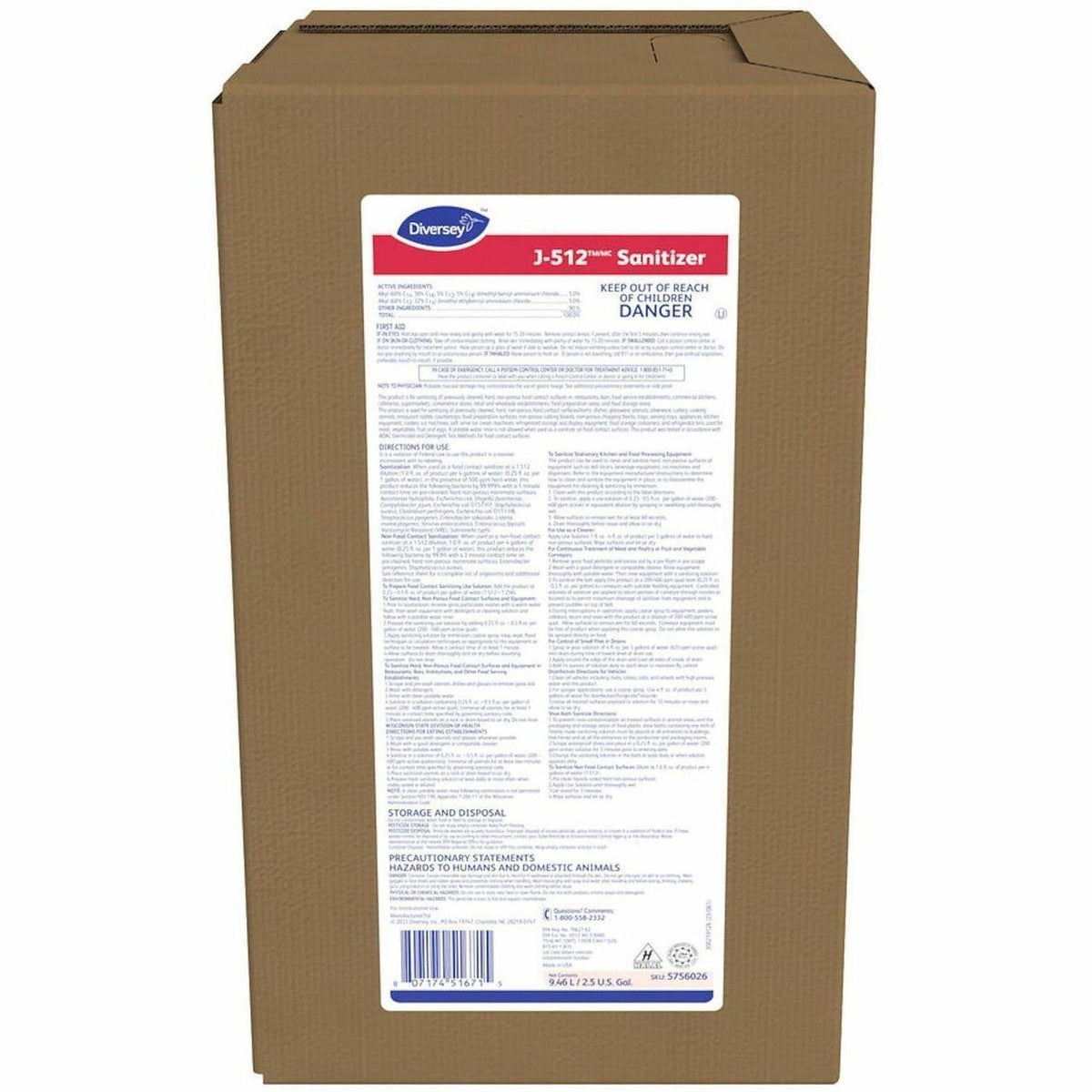 Diversey J-512TM/MC Sanitizer