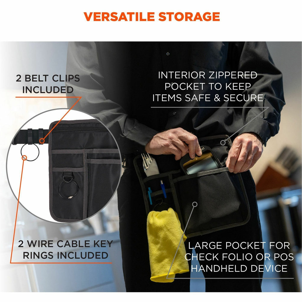 Ergodyne Arsenal 5716 Carrying Case (Pouch) Pen, Notepad, Handheld Device, Cell Phone, Money - Black