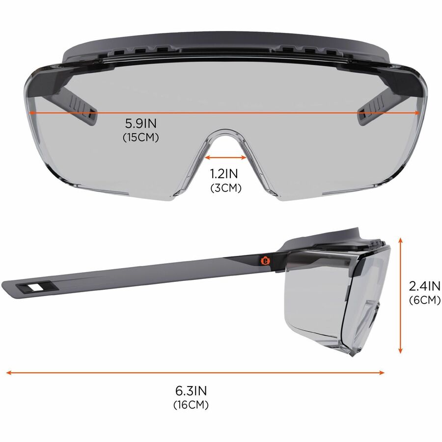 Ergodyne Skullerz OSMIN Anti-Scratch & Enhanced Anti-Fog Safety Glasses, Sunglasses